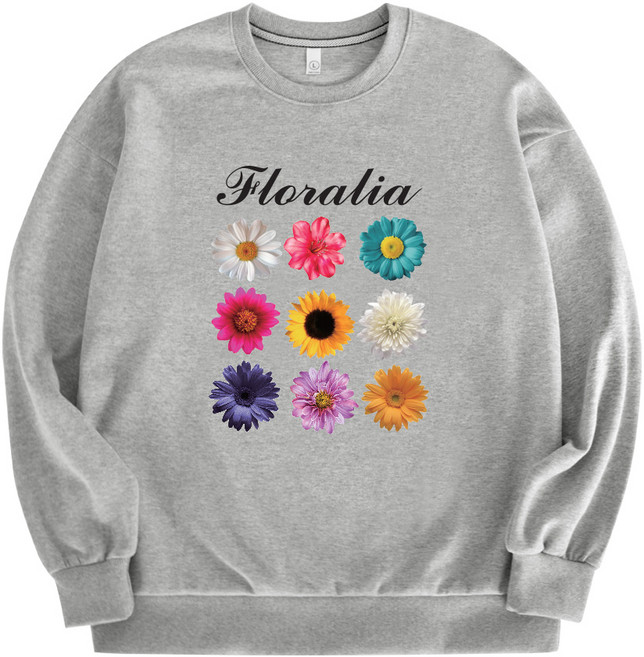 제이비패션 플라워 오버핏 맨투맨