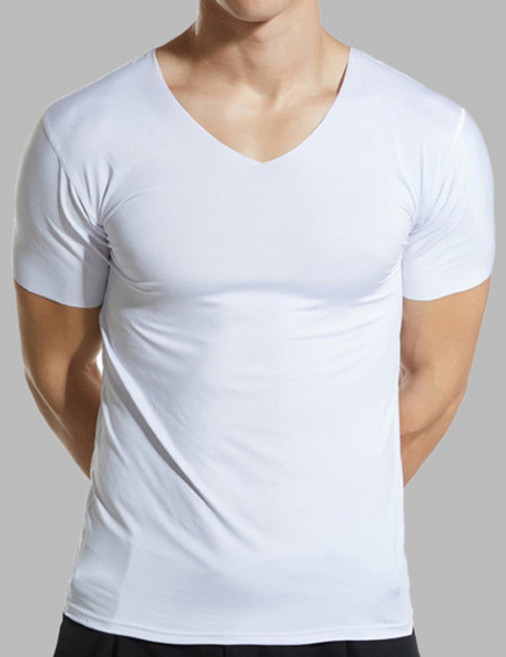 구디프 남녀공용 V넥 운동용 이너 레이어드용 냉감 통기성 쿨 반팔 티셔츠