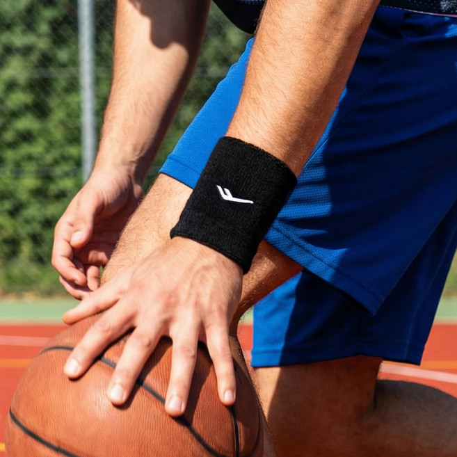 프로스펙스 퍼포먼스 스포츠 롱 손목 밴드, 블랙, 1개