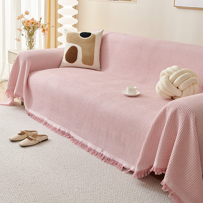 엑스터 감성 사계절 논슬립 소파덮개, 로즈핑크, 1개