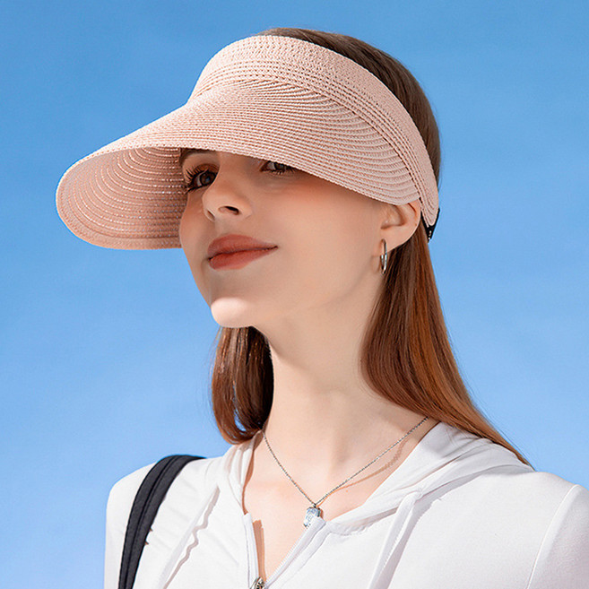 디멜디 여성용용 밀짚 썬캡 햇빛가리개 모자