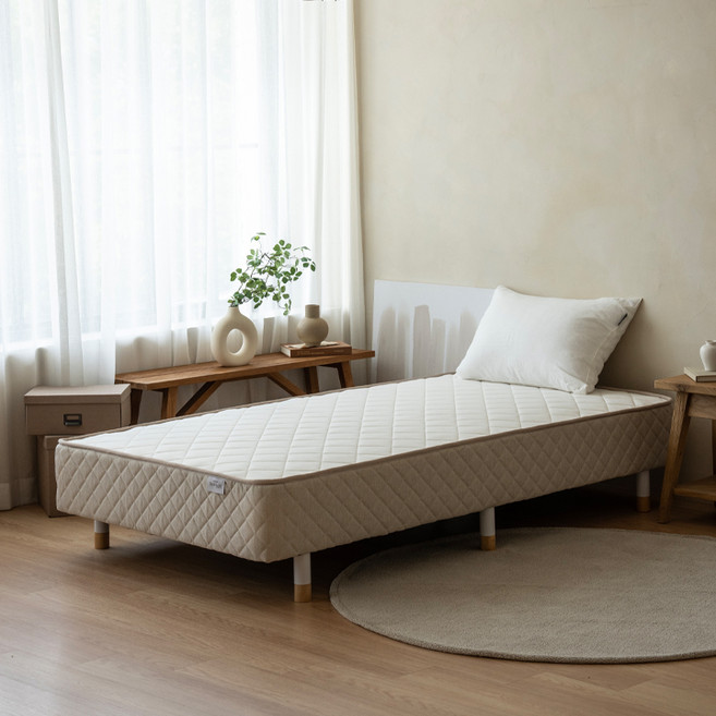 chaewoori 다온 일체형 본넬 단면 매트리스, 베이지