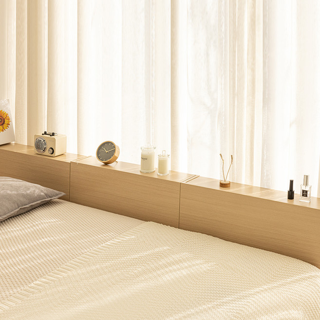 라샘 DIY 침대 틈새 수납장 800 도어형 저상형 헤드 선반 IH24137, 네추럴