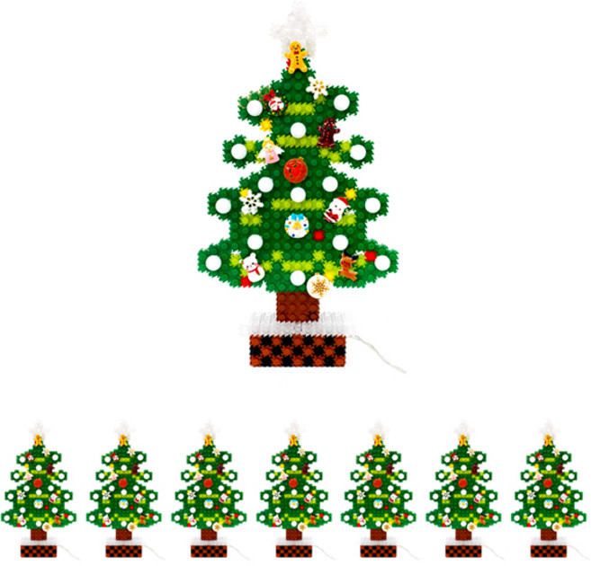 토단 반짝반짝 트리블럭 만들기 8p, 혼합색상, 1개