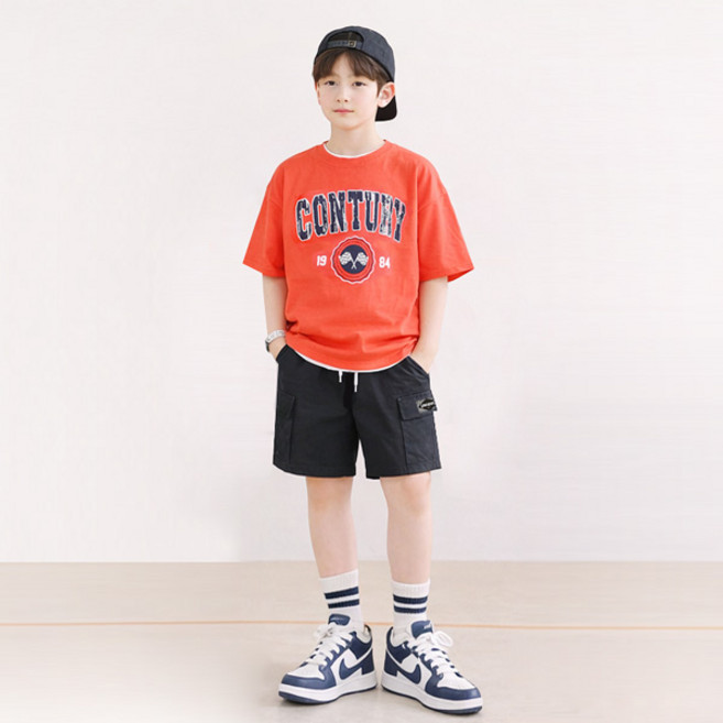 나나주니 라운드넥 컨츄리 유니크 5부바지 상하의 세트