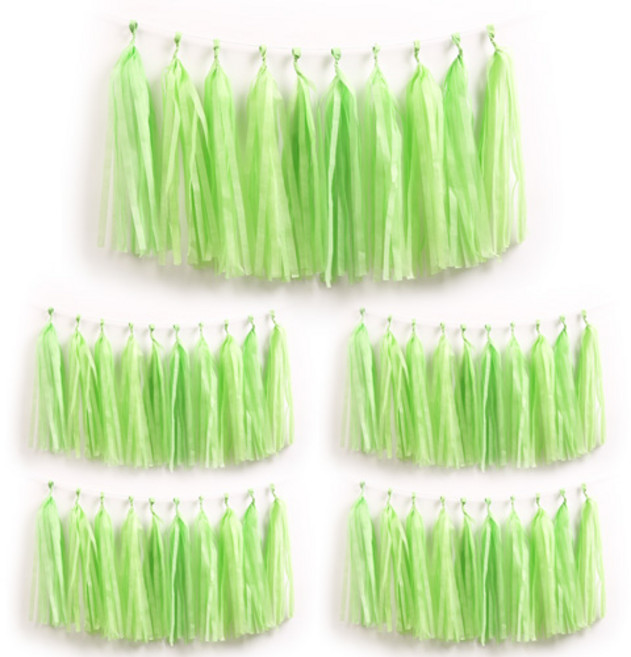 파티해 셀프 파티 태슬 가랜드, 그린, 5개