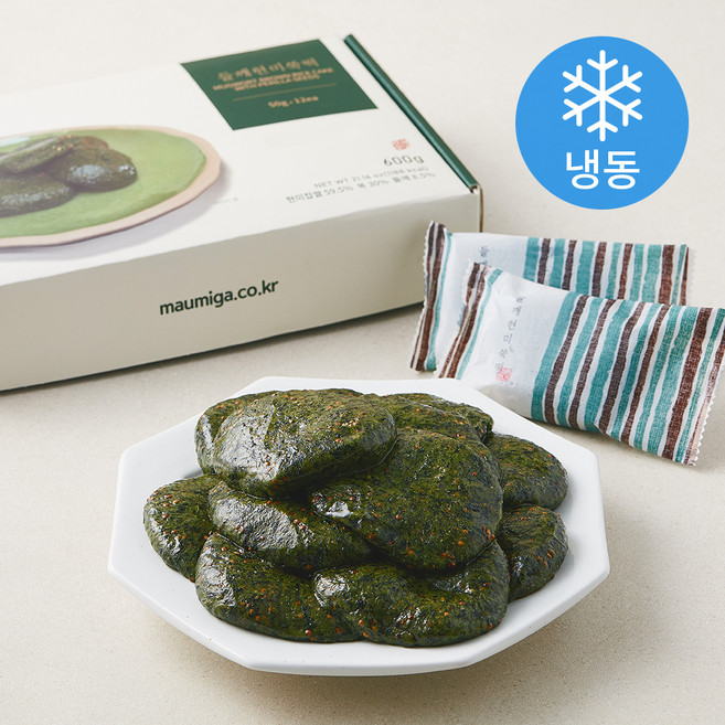 마음이가 들깨현미쑥떡 (냉동), 50g, 1개, 12개입