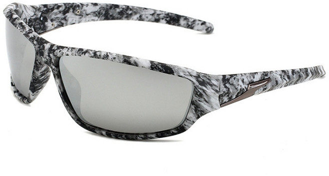 아메리칸로드 남성용 유니크 밀리터리 스포츠선글라스 HR2469, 실버, 1개