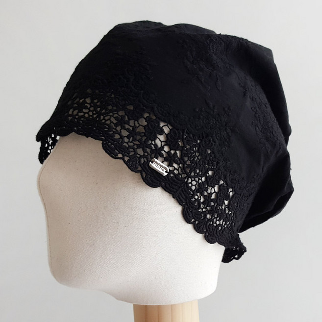 바비수 헤나 코튼레이스 두건 엄마 비니