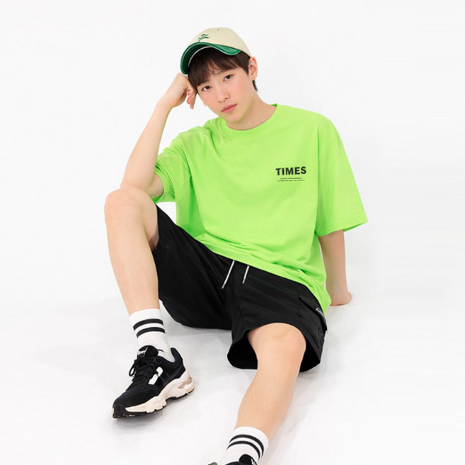 나나주니 라운드넥 타임즈 유니크 5부바지 상하의 세트