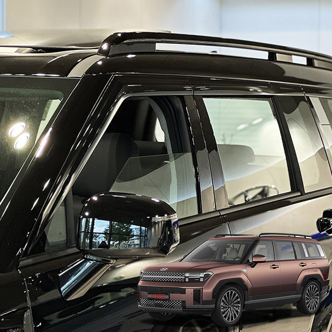 차량용 빗물받이 프리미엄 썬바이저, 프리미엄 블랙, 현대 MX5 싼타페