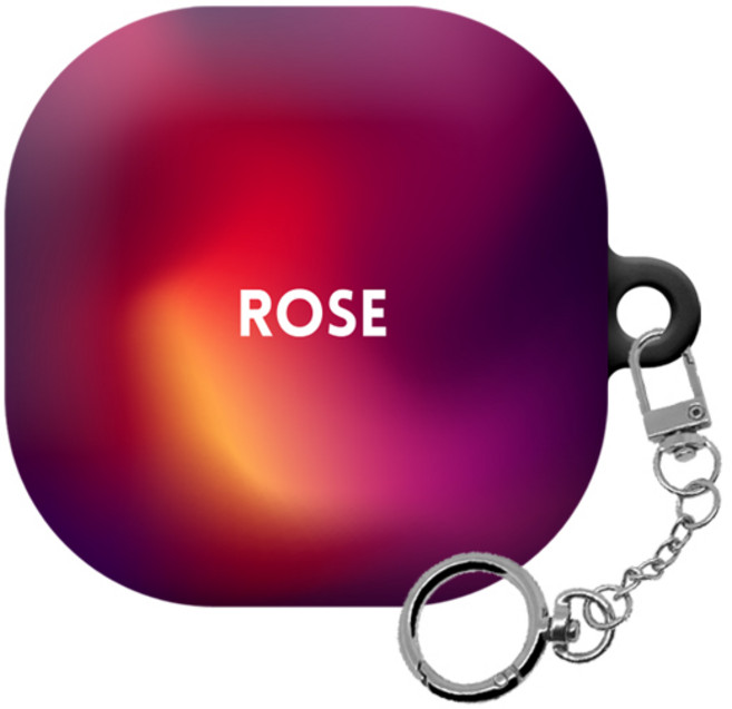 Mondmond Point 紫色 Galaxy Buds Pro / Buds Live 硬殼保護套 + 鑰匙圈, 單一商品, Rose(保護殼)