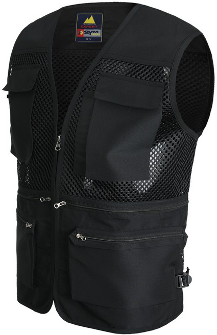 심비오즈 남성용 아웃도어 망사 등산 작업 조끼 SM 08