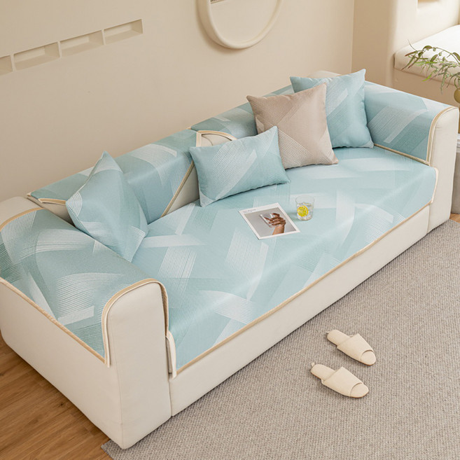 DM 라인텍스쳐 고급 쇼파커버, 블루그린