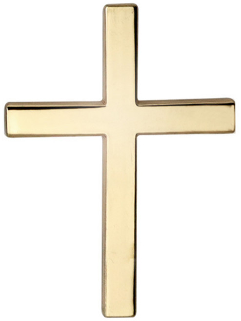 차량용 금속재질 엠블럼 십자가 모양 펜던트 7.5 x 4.5 cm QD_08_03, 골드, 1개