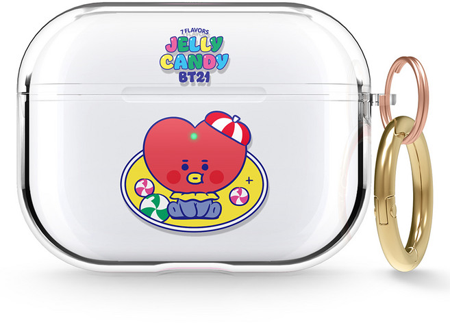 엘라고 BT21 에어팟 프로 클리어 케이스, TATA