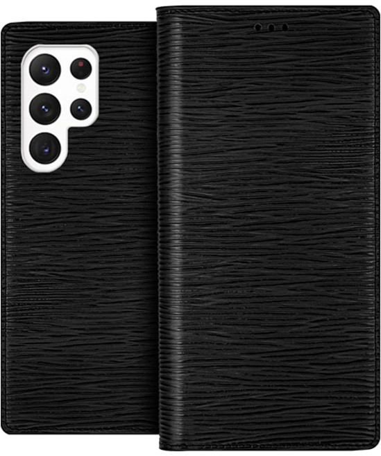 까미또 베네트 웨이브 천연소가죽 플립형 휴대폰 케이스