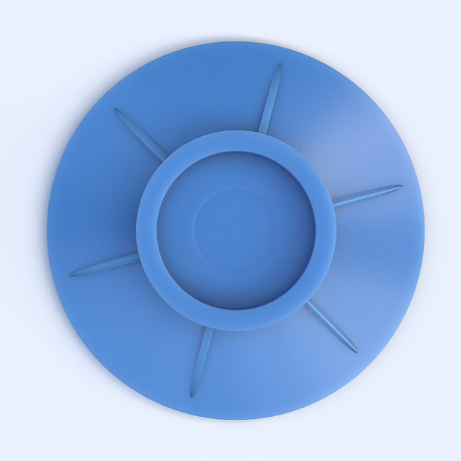 마켓피아 세탁기 가구 받침 흡착형 원형 고무 발패드, 블루, 4개