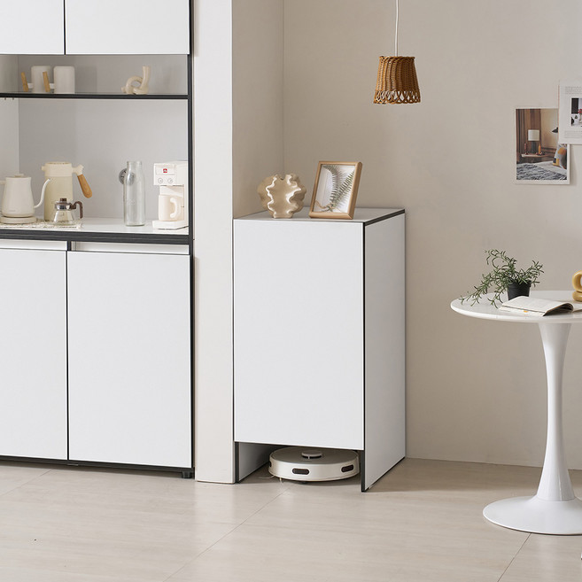 마마룸 헤스티아 로봇청소기 도어형 수납장, 화이트