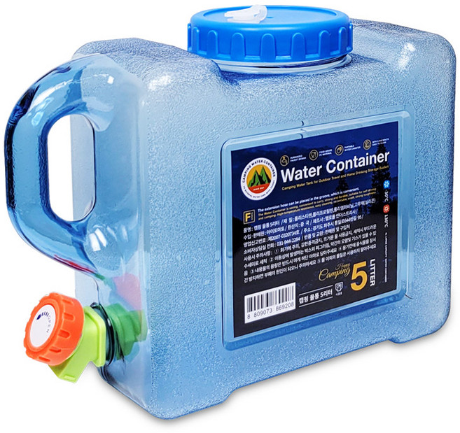 미르코리아 헬로폴 캠핑 물통, 5L, 1개