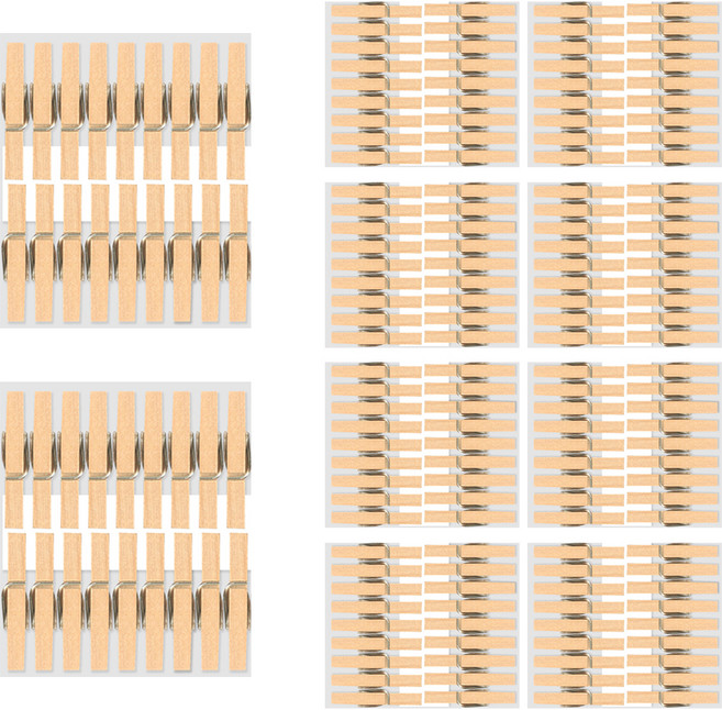 유니아트 나무집게 소 18p, 원목, 10개