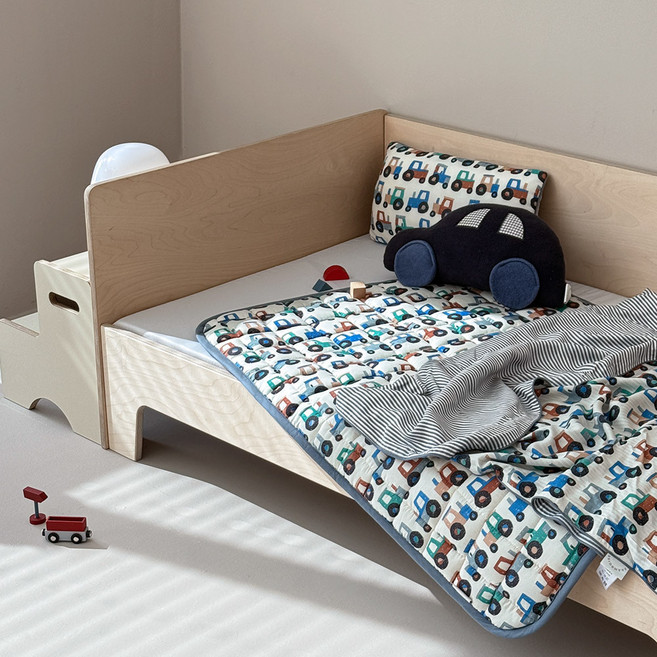 프랑브아즈 유아용 레토 모달 누비 방수패드, 블루그레이, 1개