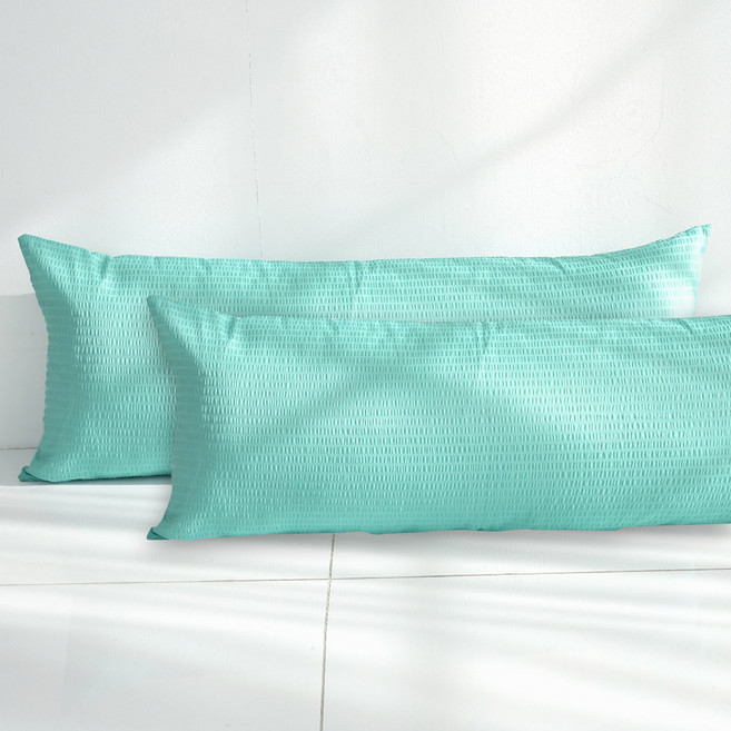 스코홈 냉감 시어서커 긴 베개커버 2p, 심쿵민트