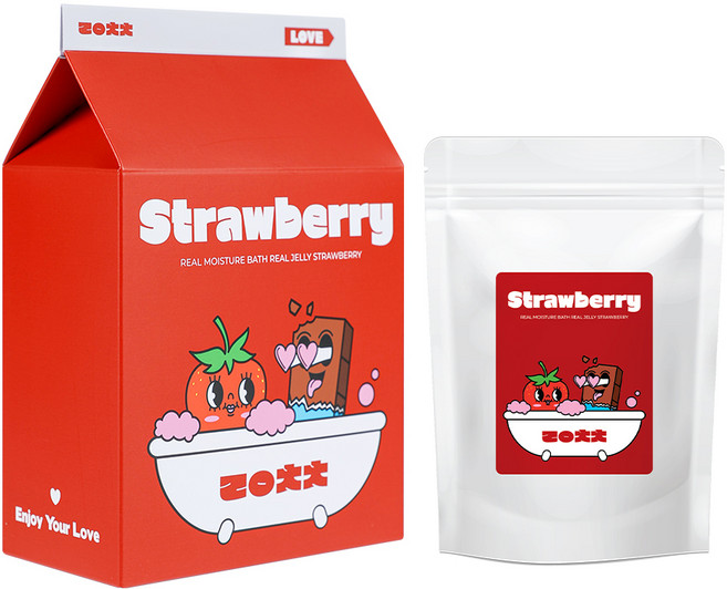 리얼촉촉 배쓰 리얼 젤리 스트로베리향, 150g, 1개