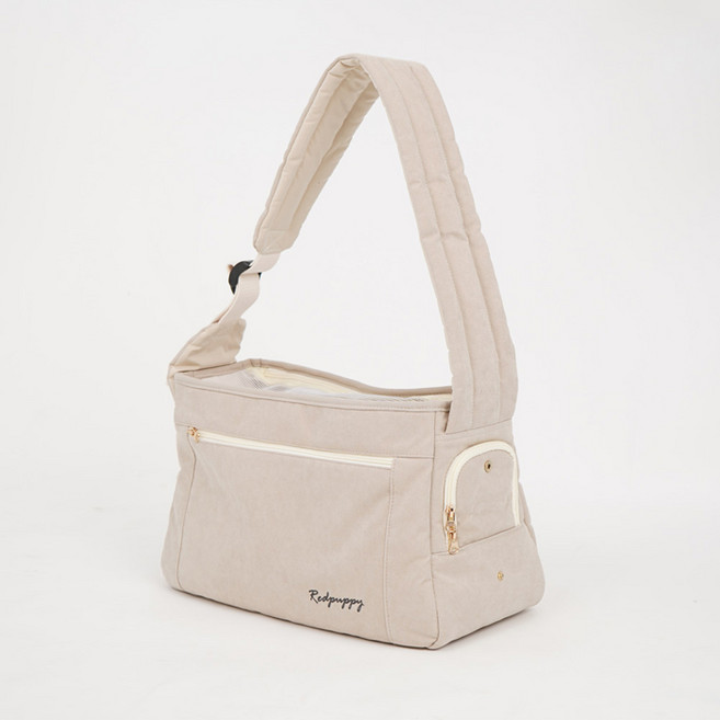 레드퍼피 반려동물 프림 슬링백, 베이지, 1개