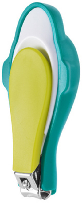 바우마켓 유아용 돌고래 스테인레스 손톱깎이, 그린, 1개