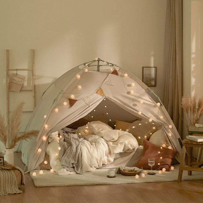 데코뷰 프리미엄 원터치 난방텐트 2인용