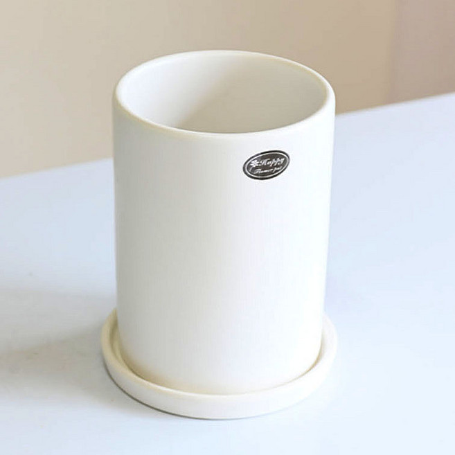 도시정원 모던 원형화분, 화이트, 1개