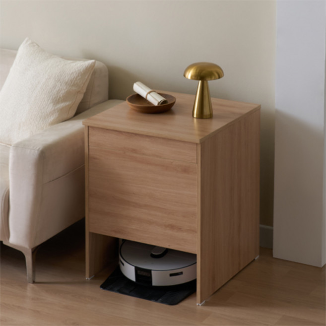 제우스가구 라인 DIY 로봇청소기 수납장, 내츄럴