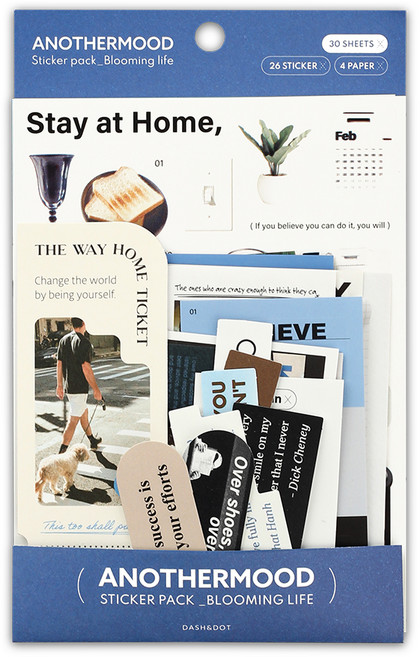 대시앤도트 어나더무드 스티커 팩 블루밍 라이프 30p, 혼합색상, 1개