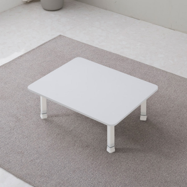 접이식 칼라테이블 4단높이조절 다리, 화이트(테두리 화이트) 유광