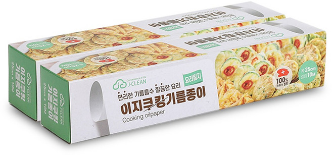 제이크린 이지쿠킹 기름종이 롤형, 10m, 1개입, 2개