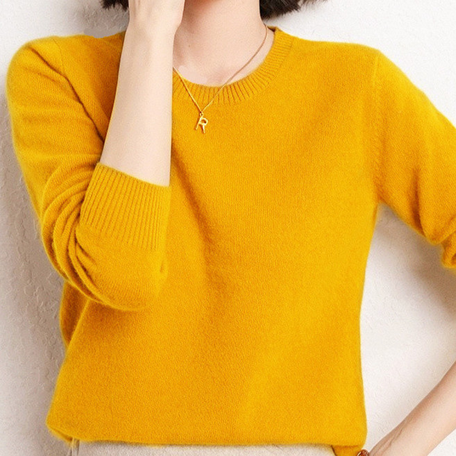 페이퍼먼츠 여성용 보송 컬러 컬렉션 라운드 데일리 니트 11228