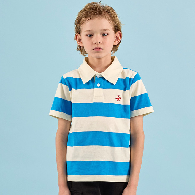 비버리힐스폴로클럽 주니어 파인 통기성 반팔 티셔츠