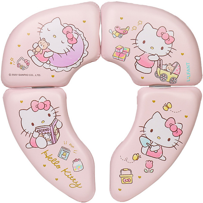 릴팡 휴대용 접이식 유아변기커버 헬로키티, 혼합색상