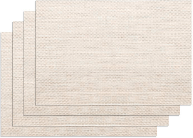모던앳 호텔 방수 다이닝 식탁 매트 4p 세트, 베이지, 45 x 30 cm, 1세트