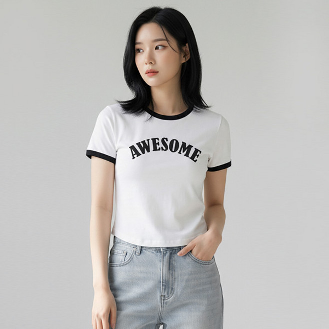 레몬소울 여성용 COLOR BLOCK 반팔 티셔츠