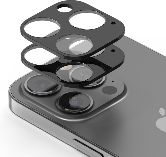 누아트 후면 카메라 렌즈 강화유리 액정보호필름 블랙 2p 세트, 1세트