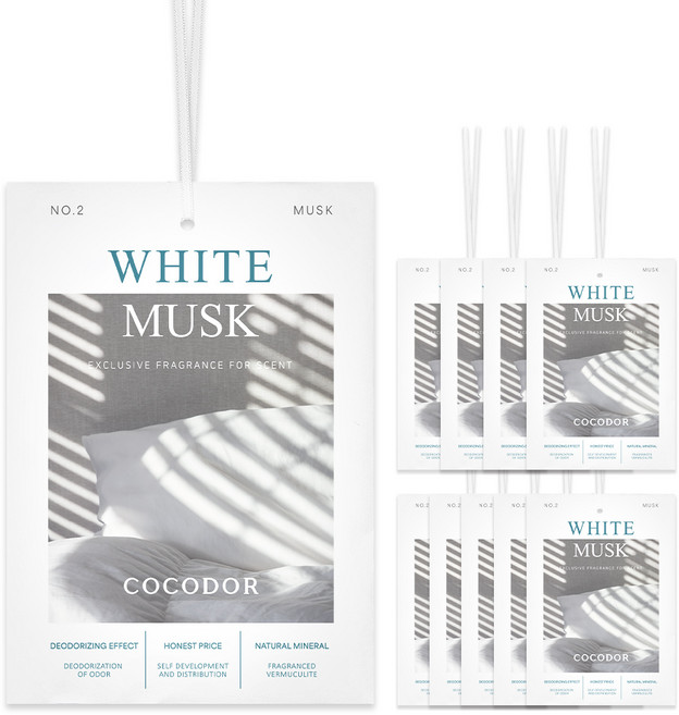 코코도르 퍼퓸 샤쉐, 10g, 10개, 화이트 머스크