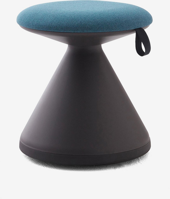 펑거스 원형 스툴 일반형, 블랙 + 워터리블루, 1개