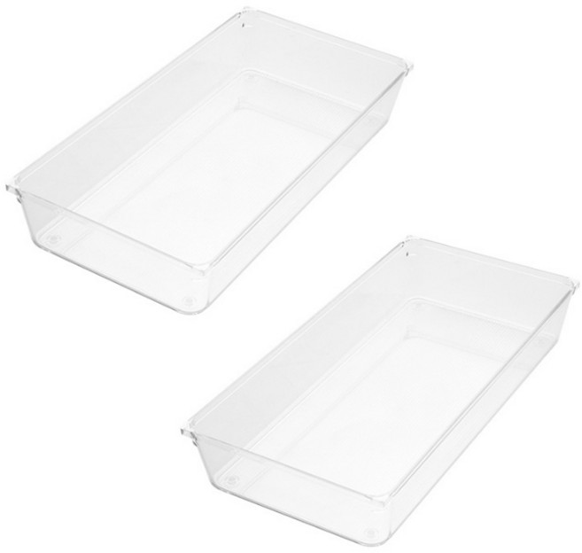 윈프라이스 MIX 칸막이 F타입 정리함, 2개, 투명