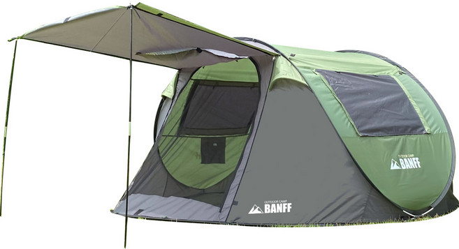 밴프 원터치 캐머런 텐트 CT07, 카키, 4~5인용