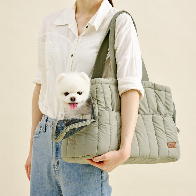 울리 반려동물 퍼스트 이동가방, 카키, 1개