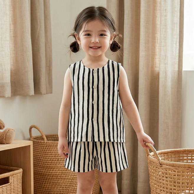 C 모노패턴 나시 세트