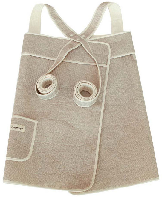 베이비꼬 옛날포대기 체크베이지, 사계절X자형7부