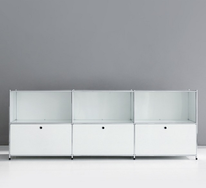 마켓비 SIMPLIE 3x2 3문 수납장 방문설치, 화이트